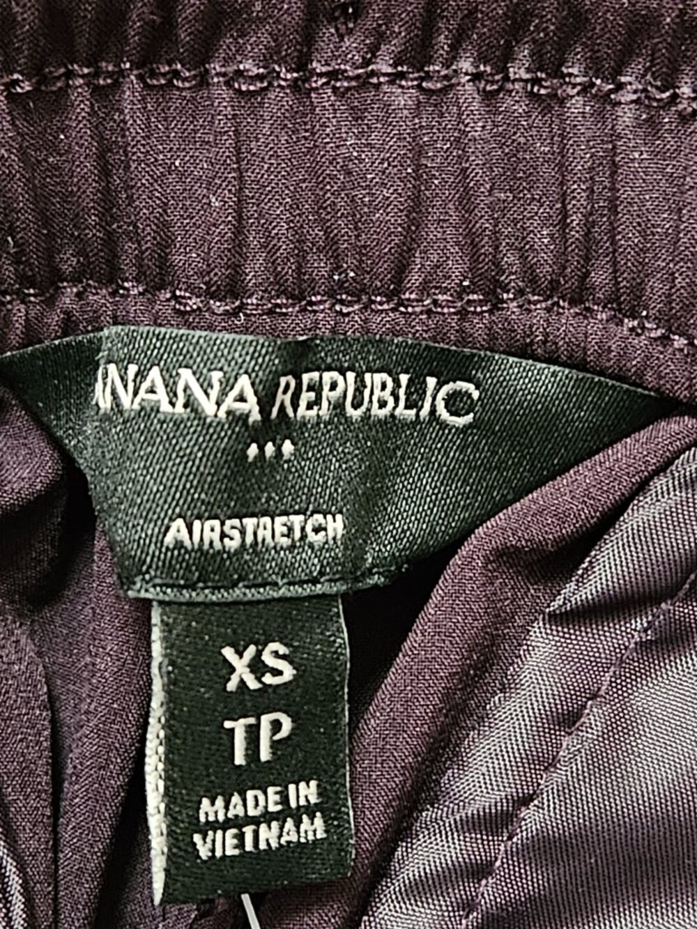 NWT Banana Republic Airstretch Joggers Wine Purple Colour Pants Women's Size XS - Picture 5 of 9